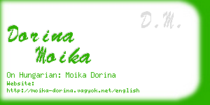 dorina moika business card